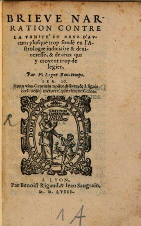 Brieve Narration contre le vanité ... en Astrologie ...