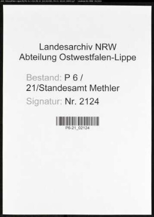 Namensverzeichnis Methler, Sterbefälle