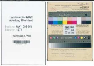 Entnazifizierung Willi Thomassen, geb. 25.08.1901 (Verwaltungsangestellter)