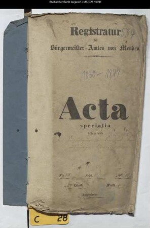 Entschädigung der Kommunal-Beamten für auswärtige Dienstverrichtungen - specialia -