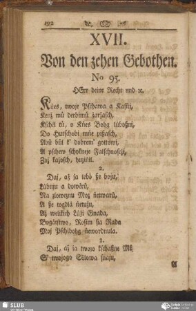 XVII. Von den zehen Gebothen
