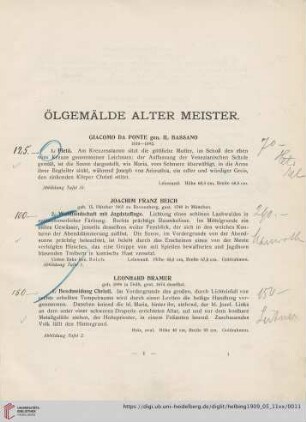 Ölgemälde alter Meister (Nr. 1-67)