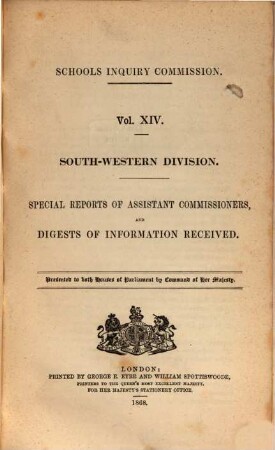 Schools Inquiry Commission, XIV