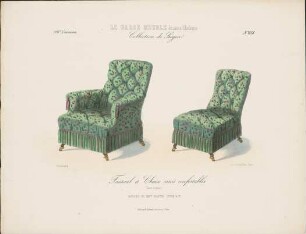 "Fauteuil et Chaise carrés confortables (Genre Anglais)", aus: Le Garde-meuble
