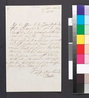 Brief von Sachsen-Weimar und Eisenach, Anna Amalia Herzogin von an Goethe, Johann Wolfgang von