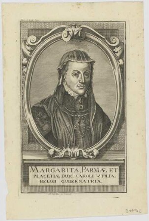 Bildnis der Margarita, Parmae Dux, Belgii Gubernatrix