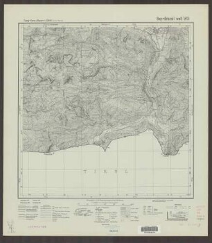 842 Bayrischzell west ; Topographische Karte von Bayern 1:25.000 [Positionsblätter]