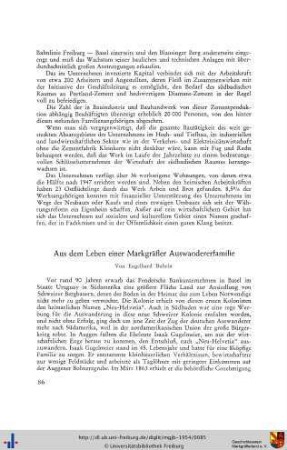 Aus dem Leben einer Markgräfler Auswandererfamilie