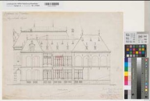 Münster (Münster) Akademie Blatt 12 Nordansicht 1875 1 : 100 47 x 63 Zeichnung Staatshochbauamt Münster