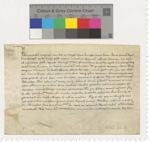 Präsentation an den Propst Magister Dr. Joh. Knutzen für eine Vikarie am Marienaltar der Gertrudenkapelle [lat].