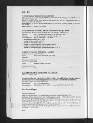 II.4 Fachübergreifende Studien
