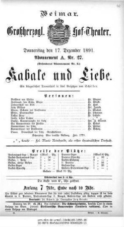 Kabale und Liebe