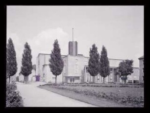 Landestheater im Reichsdankhaus, Schneidemühl: Ansicht von Westen (Negativ zu Inv. Nr. TBS 257,04)
