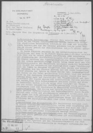 Rutesheim: Inspektionsbericht 1956