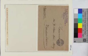 Dienstbrief, Schiffsname/Landeinheit: Schweres Korpsartillerie-Regiment 1, Marine-Korps; Frankatur, Mi.-Nr.: [Keine]; Poststempel: K.D.Feldpostexp. der 2. Marine-Div.a 4.3.16.5-6N; Nebenstempel: 13cm Kanonen-Batterie Schweres Korpsartillerie-Regiment 1