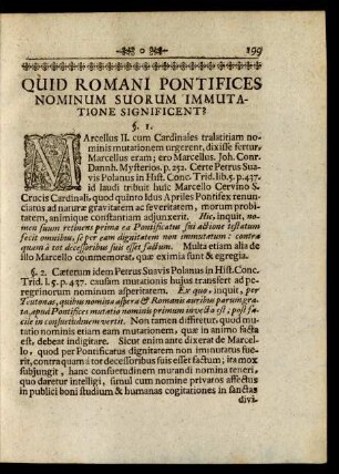 Quid Romani Pontifices Nominum Suorum Immutatione Significent?