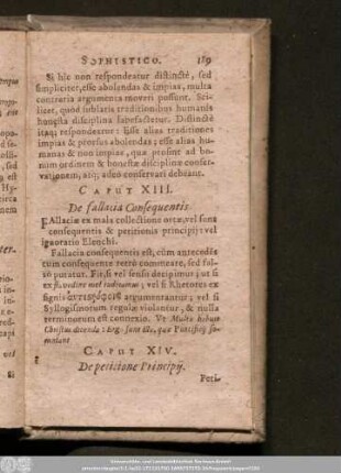 Caput XIV. De peticione Principii.