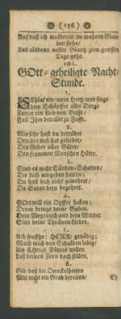 103. GOtt-geheiligte Nacht-Stunde