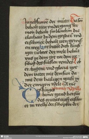 15v-16v: Hymnus: Vexilla regis, dt.