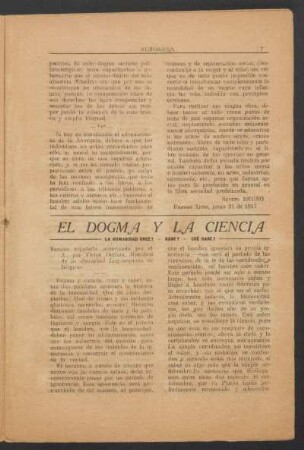 El dogma y la ciencia : La humanidad cree? - Sabe? - Qué sabe?