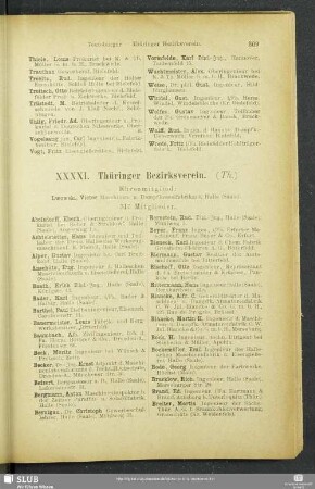 XXXXI. Thüringer Bezirksverein.