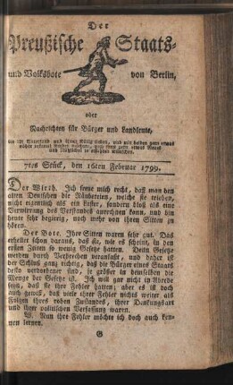 7tes Stück, den 16ten Februar 1799