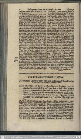 Die Predigten über den hunderten Psalm