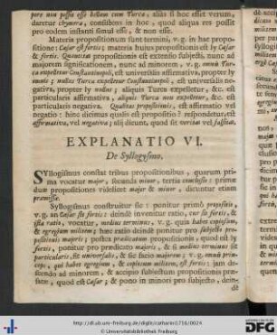 Explanatio VI.