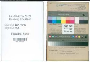 Entnazifizierung Hans Kiessling , geb. 20.06.1922 (Finanzbeamter)