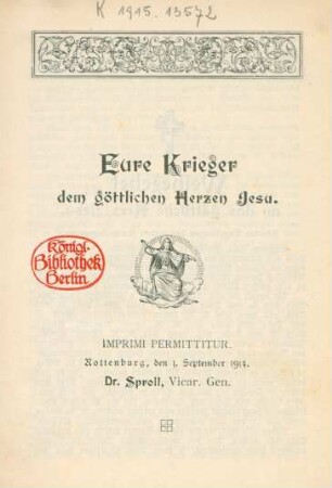 Eure Krieger dem göttlichen Herzen Jesu