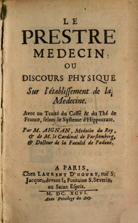 Le prestre medecin