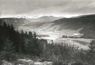 Südlicher Schwarzwald. Bärental gegen Feldberg mit Schnee, Blick nach Westen
