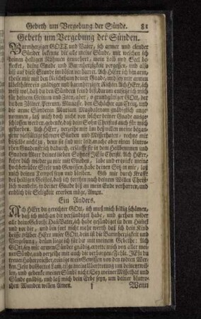 Gebeth um Vergebung der Sünden.