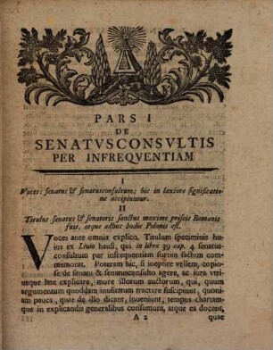 Dissertatio ivridica de senatvsconsvltis per infreqventiam et fvrtivo