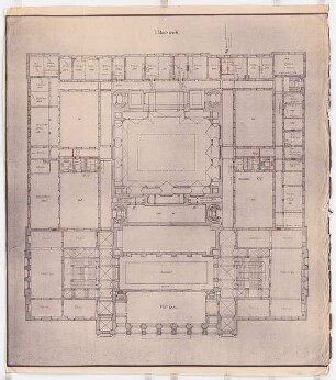 Preußischer Landtag, Berlin Umbau zum »Haus der Flieger«: Grundriss 1. OG 1:100