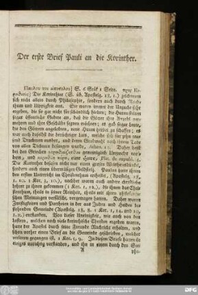 Der erste Brief Pauli an die Korinther.