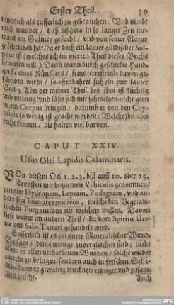 CAPUT XXIV. Usus Olei Lapidis Calaminaris.