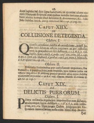Caput XIX. De Delictis Puerorum.