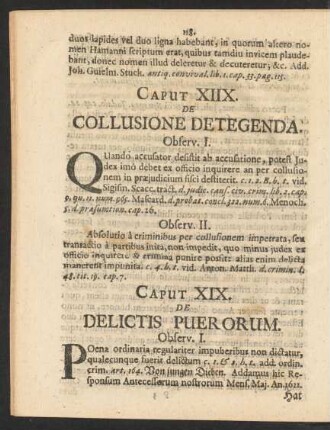 Caput XIX. De Delictis Puerorum.