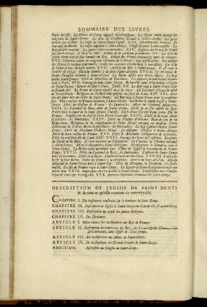 Description De L'Eglise De Saint-Denys & de toute ce qu'elle contient de remarquable.