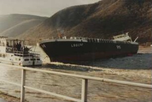 Havarie des Motorschiffes "Lagune" bei Assmannshausen/Rhein