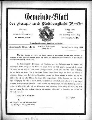 1888,13: No. 13, 25. März 1888