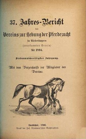 Jahresbericht für das Jahr .... 37. 1894 (1895)