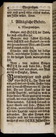 I. Alltägliche Gebete.