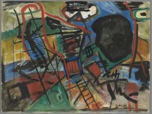 Landschaft mit Kopf und Figur