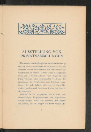 Ausstellung von Privatsammlungen