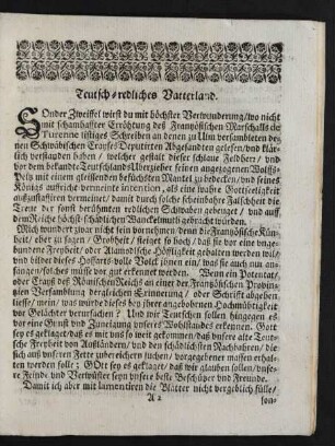 Teutsch-redliches Vatterland.