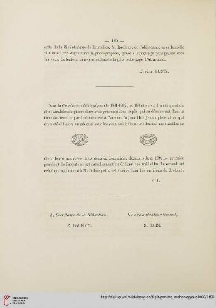 [Article sur deux pierres gravées provenant de Tarente et de Crotone]