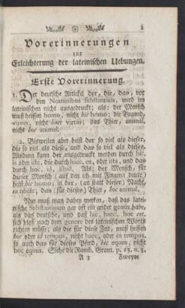 Vorerinnerungen