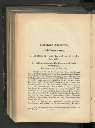I. Gebühren für gerichts- und amtsärztliche Geschäfte.